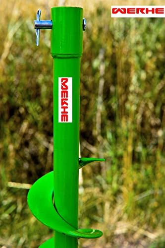 WERHE® Profi Bohrer VollStahl, Erdbohrer für bohrmaschine 150 mm Doppel-Welle extrem robust mit SDS Plus Adapter - Pfahlbohrer Brunnenbohrer präzise Bohrspitze. - Image 7
